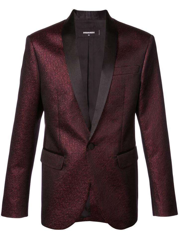 Dsquared2 Metallic Fitted Blazer - Black