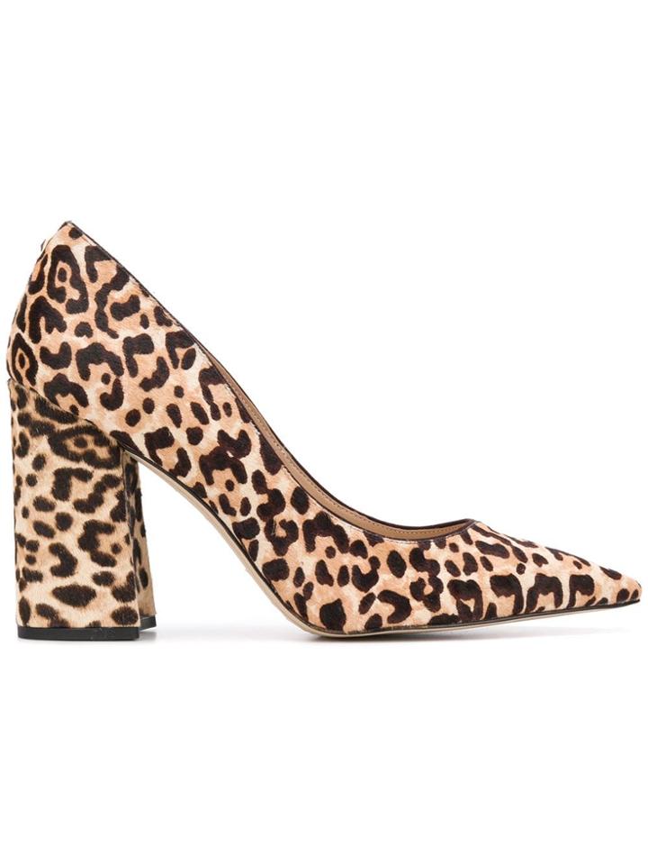 Sam Edelman Leopard Print Pumps - Brown