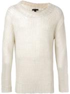 Ann Demeulemeester Chunky Knit Jumper - White
