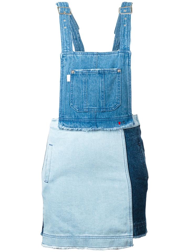 Steve J & Yoni P - Denim Overall Dress - Women - Cotton - Xs, Women's, Blue, Cotton