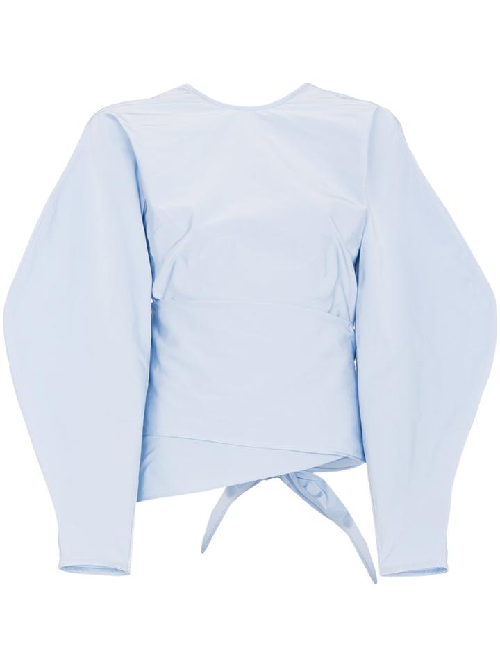 Ellery Lasso Wrap Top - Blue