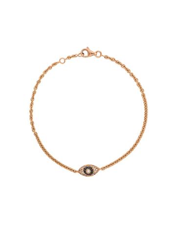 Alinka Alinka Evil Eye 18kt Rose Gold Diamond Bracelet - Metallic