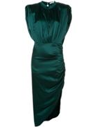 Veronica Beard Ruched Asymmetric Hem Dress - Green