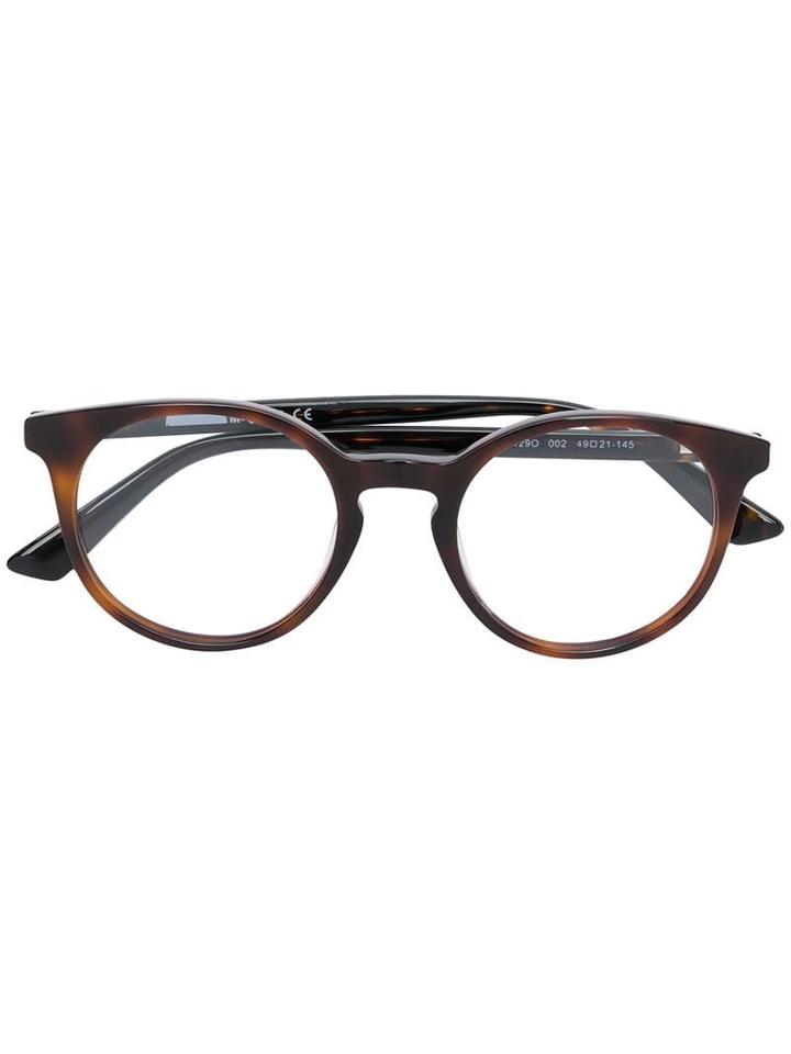 Mcq Alexander Mcqueen Round Glasses - Brown