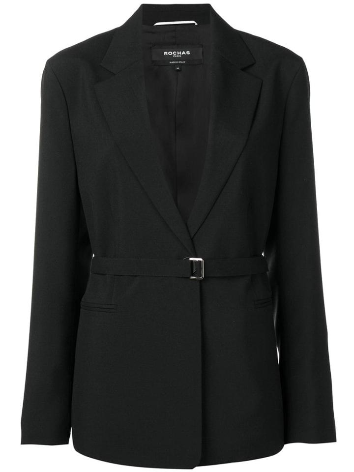 Rochas Belted Blazer - Black
