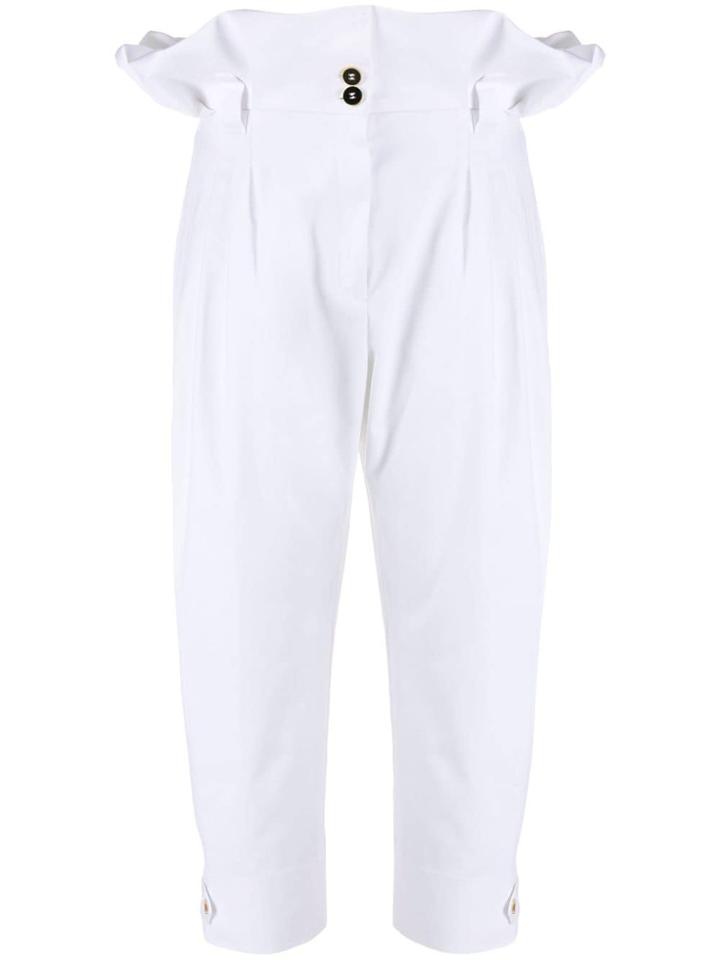 Dolce & Gabbana Paper-bag Tailored Trousers - White