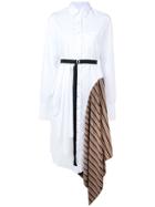 Tome Asymmetric Midi Shirt Dress - White