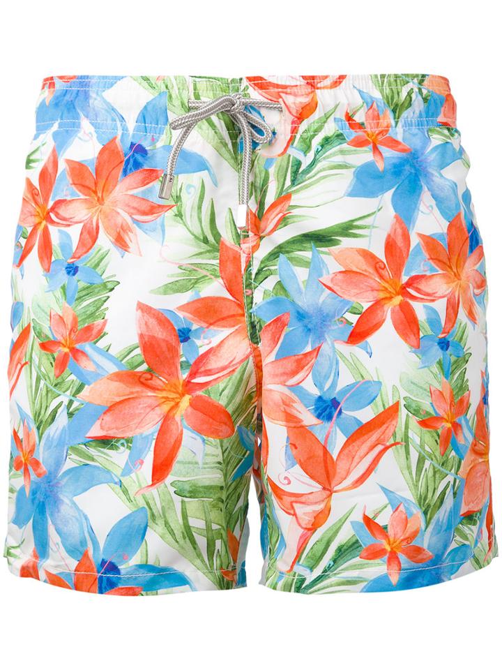 Mc2 Saint Barth - Tropical Flower Swim Shorts - Men - Polyamide/polyester/spandex/elastane - S, Polyamide/polyester/spandex/elastane