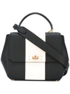 Bally - Stripe Front Shoulder Bag - Women - Calf Leather - One Size, Women's, Black, Calf Leather