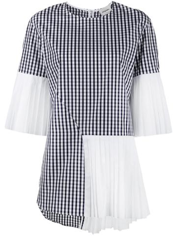 Monographie Gingham Pleated Top - Blue