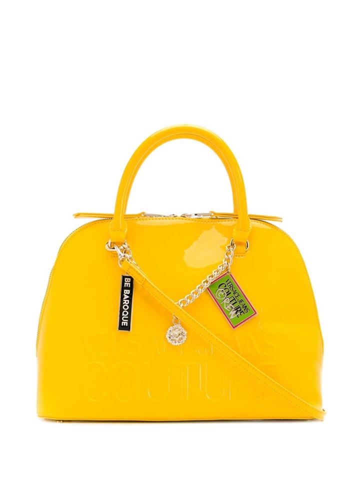 Versace Jeans Couture Embossed Logo Tote Bag - Yellow