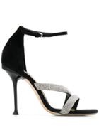 Sergio Rossi Embellished Stiletto Sandals - Black