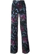 Versace Intarsia Knit Wide Trousers