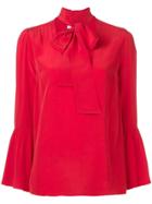 Michael Michael Kors Pussy Bow Blouse - Red