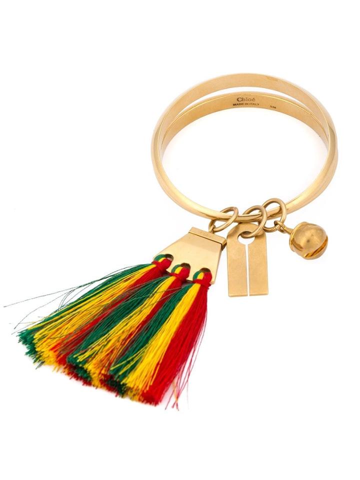 Chloé Red Multi Janis Tassel Bangle - Multicolour