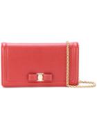 Salvatore Ferragamo - Vara Clutch Bag - Women - Calf Leather - One Size, Red, Calf Leather