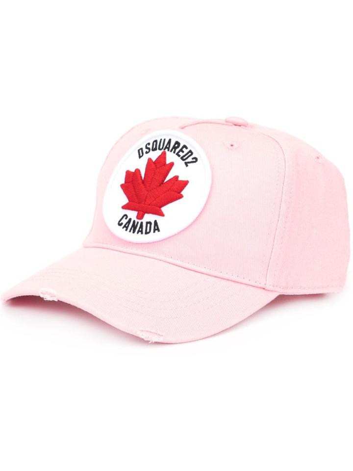 Dsquared2 Logo Patch Baseball Cap - Pink
