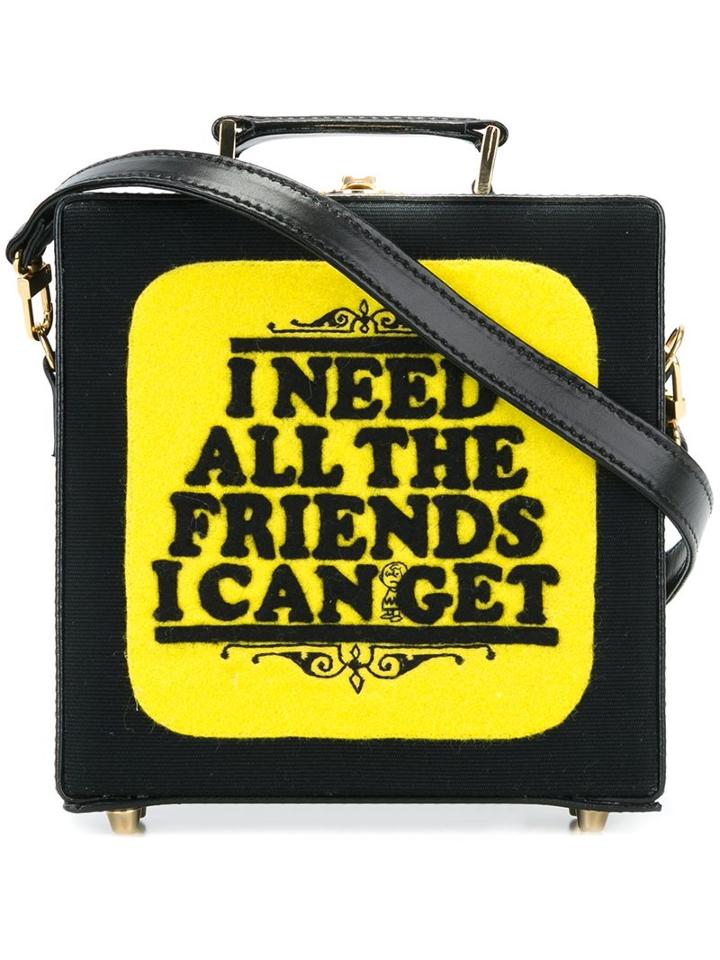 Olympia Le-tan Book Cover Shoulder Bag, Women's, Black