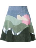 Marc Jacobs - Colour-block Skirt - Women - Silk/calf Leather - 4, Silk/calf Leather