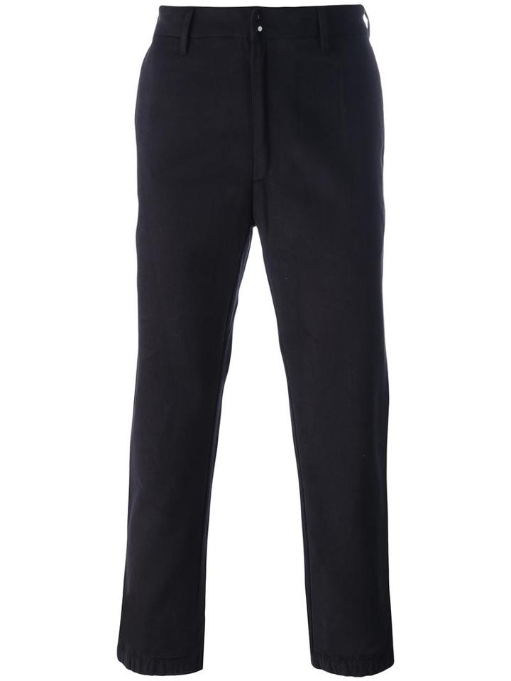 Emporio Armani Straight-leg Chinos, Men's, Size: 48, Black, Cotton