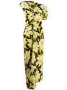 Colville Floral Print Asymmetric Dress - Yellow
