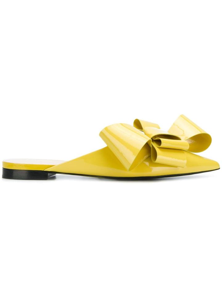 Delpozo Bow Mules - Yellow & Orange