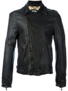 Pihakapi Slim Fit Leather Jacket, Men's, Size: Medium, Black, Viscose/lamb Skin