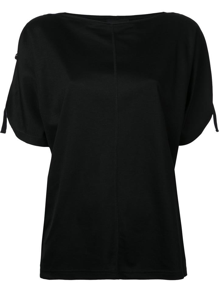 G.v.g.v. - Taped Dolman Sleeve T-shirt - Women - Cotton/tencel - Xs, Black, Cotton/tencel