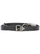 Dsquared2 Hardware Embellished Belt, Men's, Size: 95, Black, Leather/metal