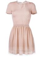 Red Valentino Tulle Skirt Knit Dress