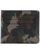 Tomas Maier Camo Palm Card Case - Green