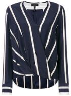 Rag & Bone /jean Striped Wrap Shirt - Blue