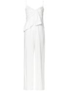 Aula Tie Knot Jumpsuit, Women's, Size: 0, White, Cupro/polyurethane