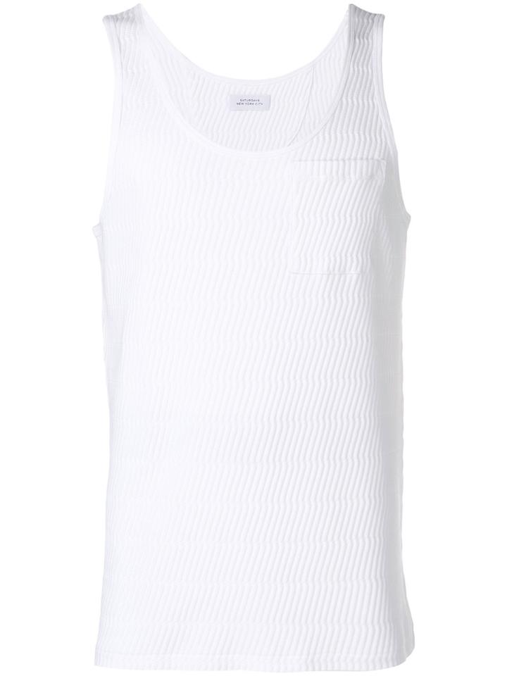 Saturdays Nyc Ribbed Vest Top - White