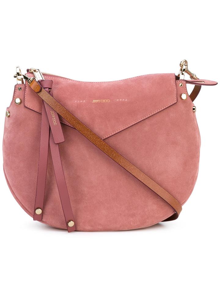 Jimmy Choo - 'artie' Shoulder Bag - Women - Suede - One Size, Pink/purple, Suede