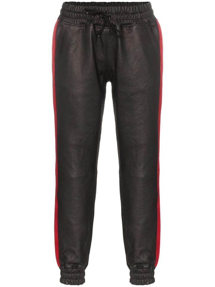 Lot Lthr Indira Nappa Leather Track Pants - Black