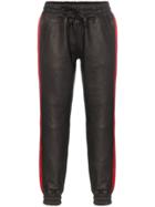 Lot Lthr Indira Nappa Leather Track Pants - Black