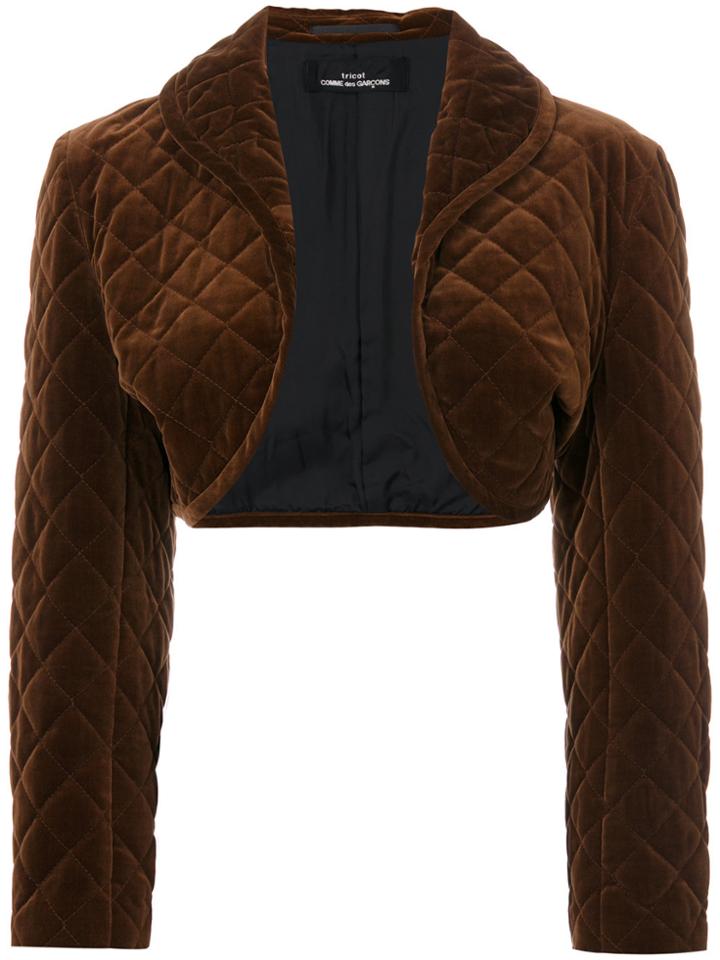 Comme Des Garçons Vintage Quilted Velvet Bolero - Brown