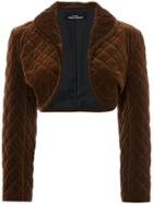 Comme Des Garçons Vintage Quilted Velvet Bolero - Brown