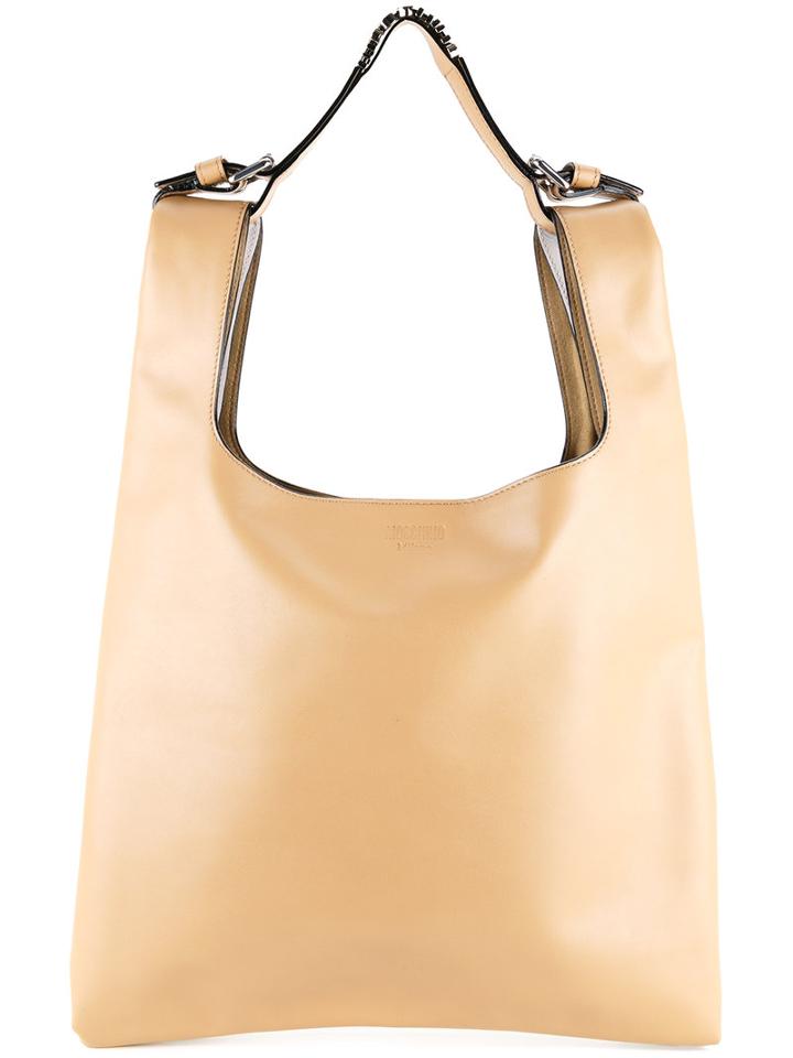 Moschino Two-tone Bag, Women's, White, Calf Leather