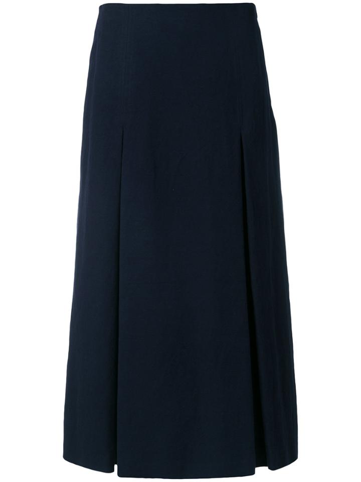 Alberto Biani Pleated A-line Skirt - Blue
