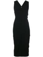 Rick Owens - Fitted V-neck Dress - Women - Cotton/spandex/elastane/viscose - 44, Black, Cotton/spandex/elastane/viscose