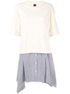 Juun.j Layered Asymmetric Dress - White