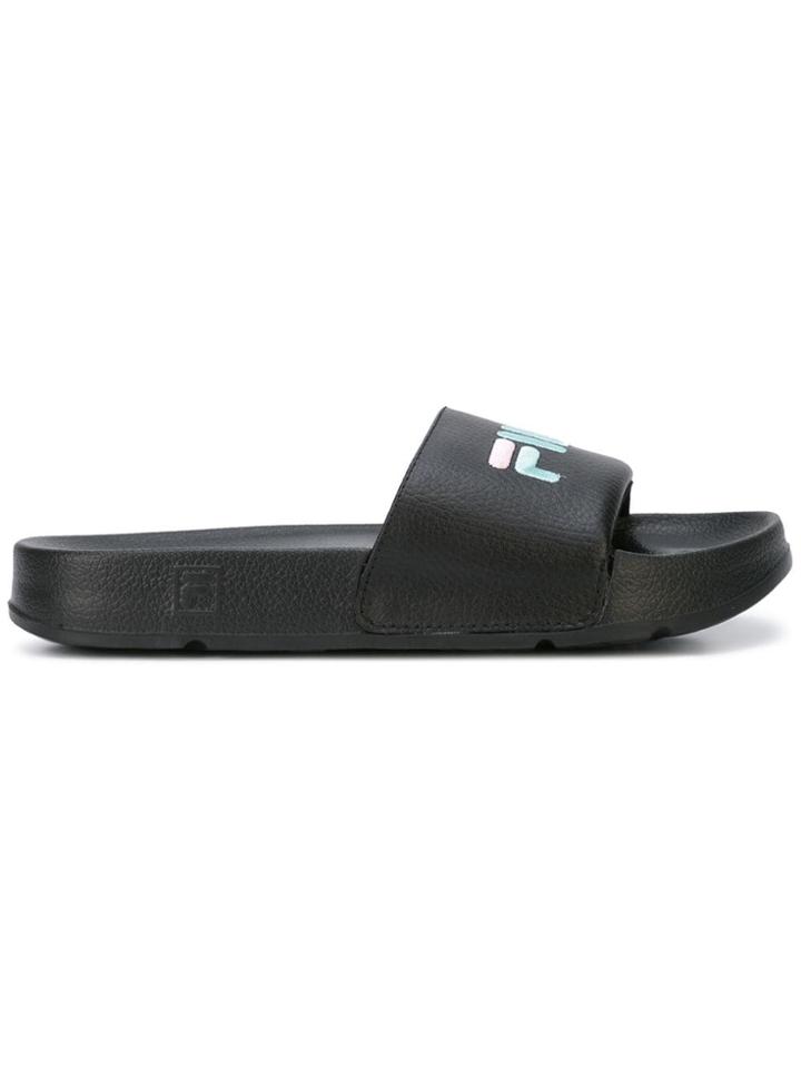 Fila Drifter Logo Slides - Black