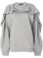 Y / Project Frill Embellished Sweatshirt - Grey