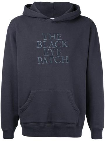 Black Eye Patch - Embroidered Logo Hoodie - Men - Cotton - M, Grey, Cotton