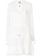 Twin-set Ruffled Shirt Dress - White