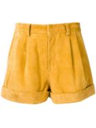 Isabel Marant Gathered High Waist Shorts - Yellow