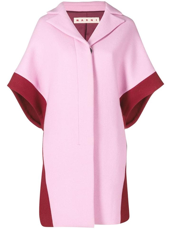 Marni Contrast Short-sleeve Coat - Pink