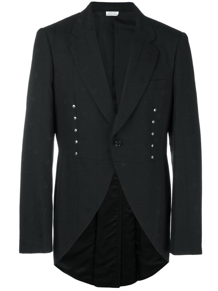 Comme Des Garçons Homme Plus Curved Hem Blazer, Men's, Size: Xl, Black, Wool/polyester/cupro